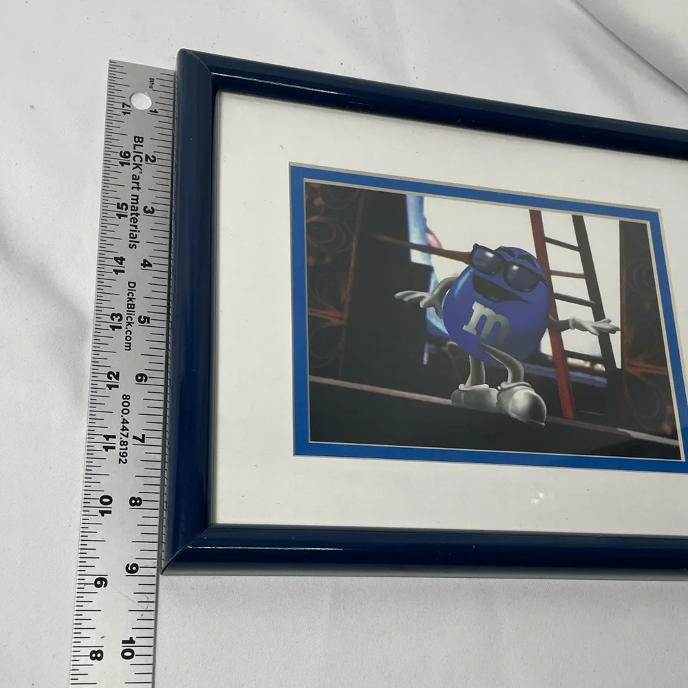 VTG 1997 M&M Mars Framed Blue M&M Original Lithograph Limited Edition 1433/2500